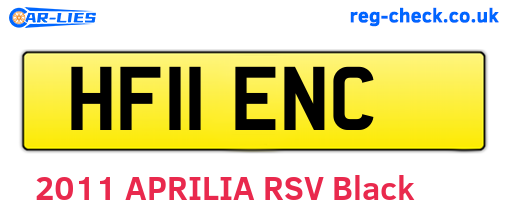 HF11ENC are the vehicle registration plates.