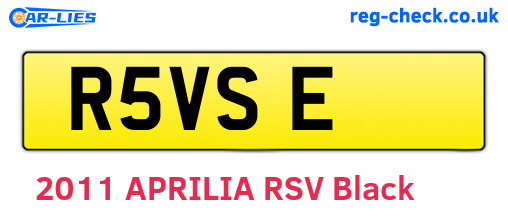 R5VSE are the vehicle registration plates.
