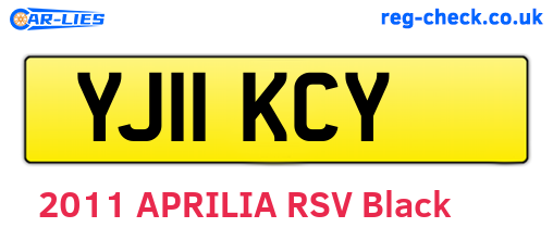 YJ11KCY are the vehicle registration plates.
