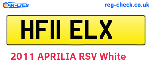 HF11ELX are the vehicle registration plates.