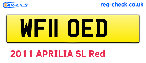 WF11OED are the vehicle registration plates.