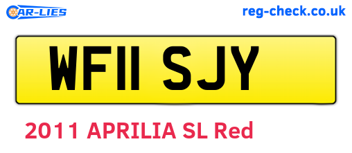 WF11SJY are the vehicle registration plates.