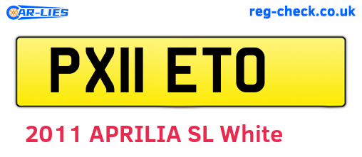PX11ETO are the vehicle registration plates.