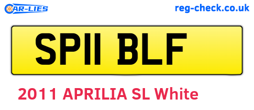 SP11BLF are the vehicle registration plates.
