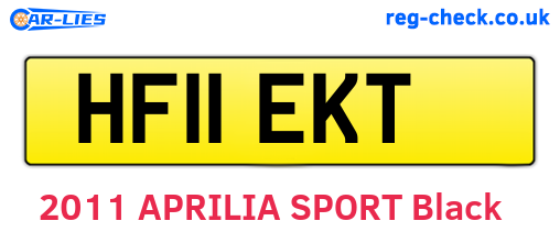 HF11EKT are the vehicle registration plates.