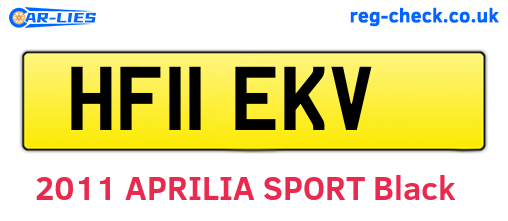 HF11EKV are the vehicle registration plates.