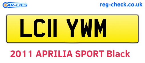LC11YWM are the vehicle registration plates.