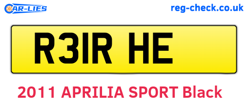 R31RHE are the vehicle registration plates.