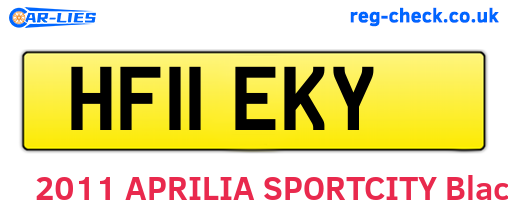 HF11EKY are the vehicle registration plates.
