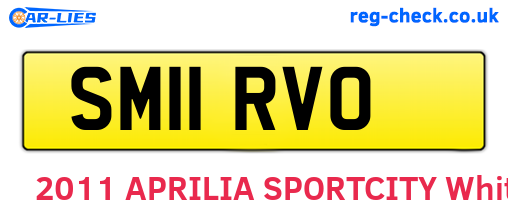 SM11RVO are the vehicle registration plates.