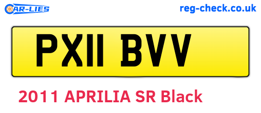 PX11BVV are the vehicle registration plates.
