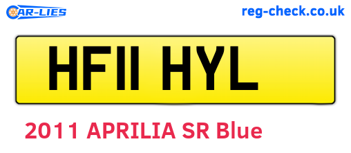 HF11HYL are the vehicle registration plates.