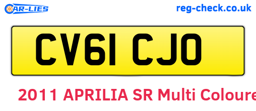 CV61CJO are the vehicle registration plates.
