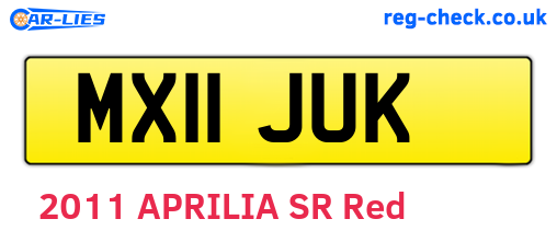 MX11JUK are the vehicle registration plates.