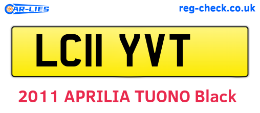 LC11YVT are the vehicle registration plates.