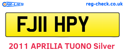 FJ11HPY are the vehicle registration plates.