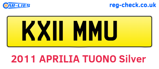 KX11MMU are the vehicle registration plates.