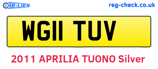 WG11TUV are the vehicle registration plates.