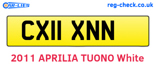 CX11XNN are the vehicle registration plates.