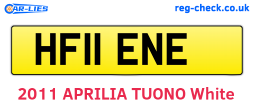HF11ENE are the vehicle registration plates.