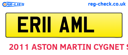 ER11AML are the vehicle registration plates.