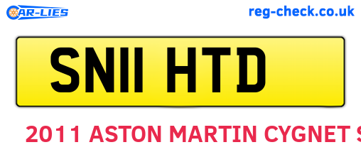 SN11HTD are the vehicle registration plates.
