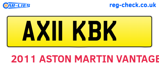 AX11KBK are the vehicle registration plates.