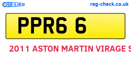 PPR66 are the vehicle registration plates.