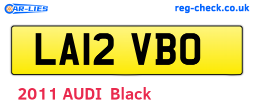 LA12VBO are the vehicle registration plates.