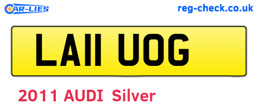 LA11UOG are the vehicle registration plates.