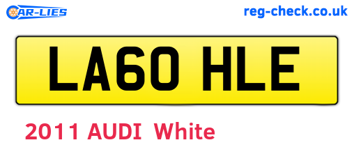 LA60HLE are the vehicle registration plates.