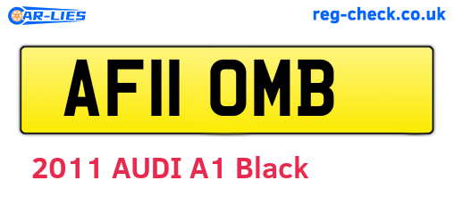 AF11OMB are the vehicle registration plates.