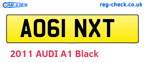 AO61NXT are the vehicle registration plates.