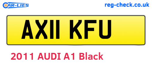 AX11KFU are the vehicle registration plates.