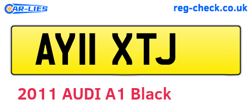 AY11XTJ are the vehicle registration plates.