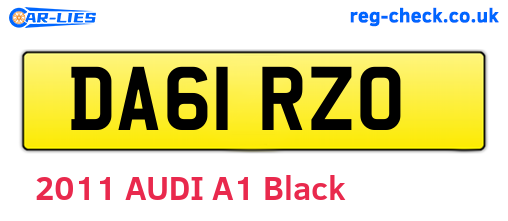 DA61RZO are the vehicle registration plates.