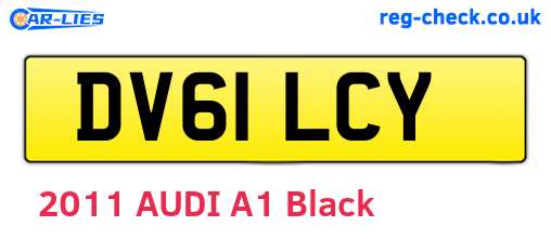 DV61LCY are the vehicle registration plates.