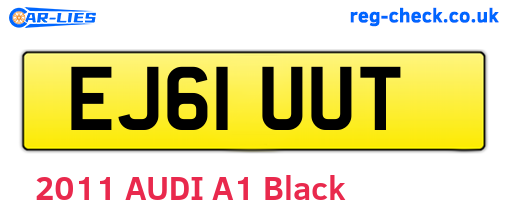 EJ61UUT are the vehicle registration plates.