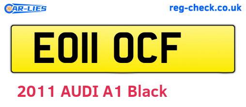 EO11OCF are the vehicle registration plates.