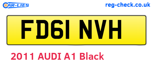 FD61NVH are the vehicle registration plates.