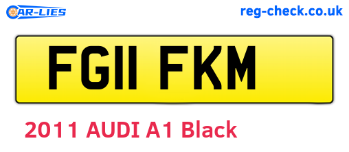 FG11FKM are the vehicle registration plates.