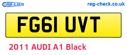 FG61UVT are the vehicle registration plates.