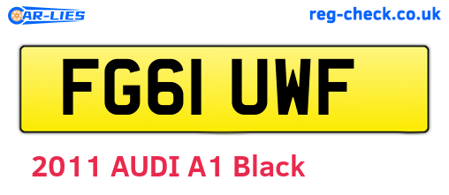 FG61UWF are the vehicle registration plates.