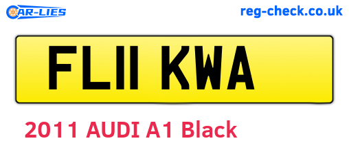 FL11KWA are the vehicle registration plates.