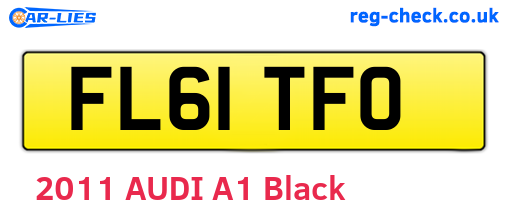FL61TFO are the vehicle registration plates.