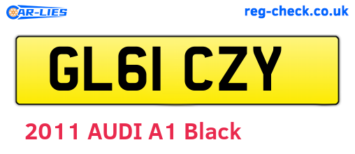 GL61CZY are the vehicle registration plates.