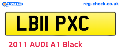 LB11PXC are the vehicle registration plates.