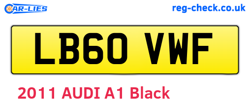 LB60VWF are the vehicle registration plates.