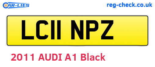 LC11NPZ are the vehicle registration plates.