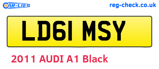 LD61MSY are the vehicle registration plates.